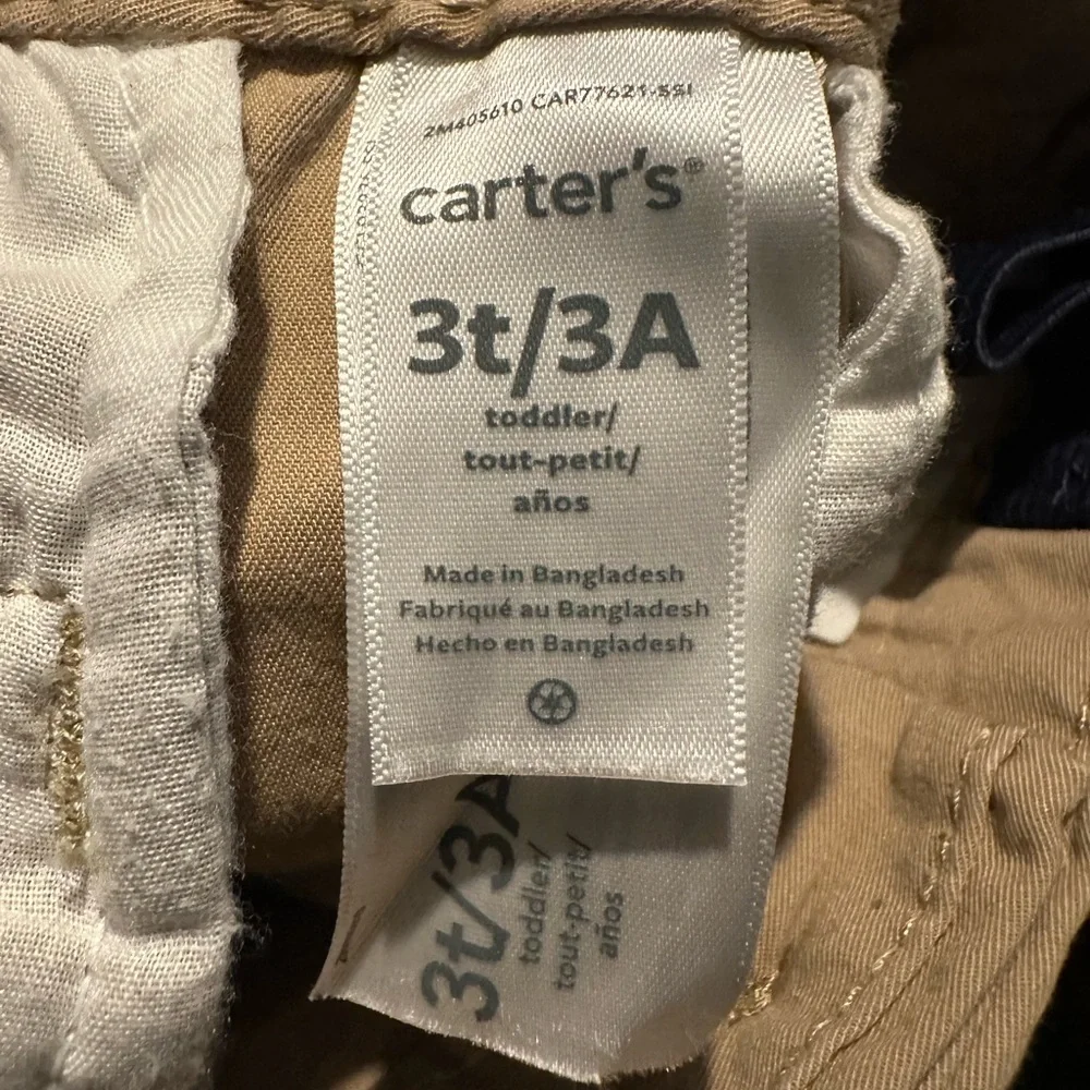 Carters Boys Brown Pants Size 3T Adjustable Waist
